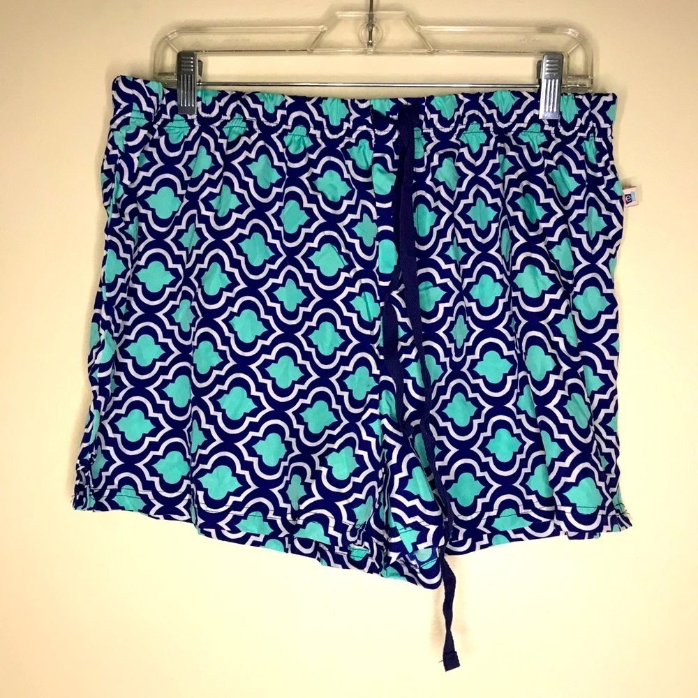 Just bee woman’s blue and teal pajama shorts